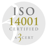 Logotyp A3CERT ISO 14001 certifiering