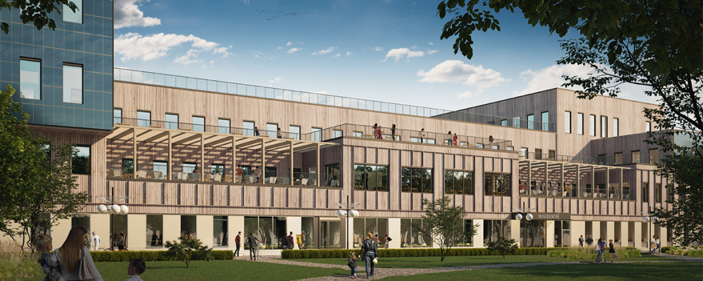 Så blir fasaden på Högskolan Dalarnas nya campus i Borlänge